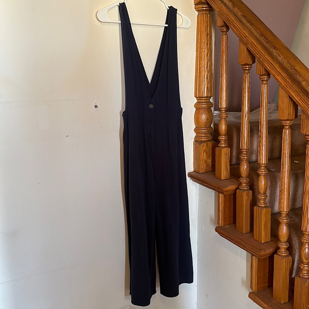 Button Front Capri Romper